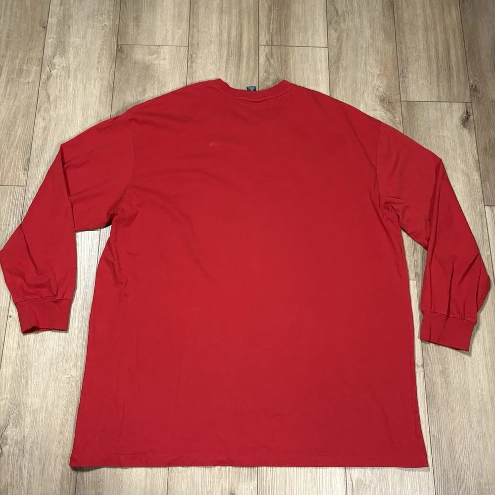 Polo by Ralph Lauren Polo Shirt Mens 3XB Big & Tall Red Long Sleeve Pony‎ Logo
